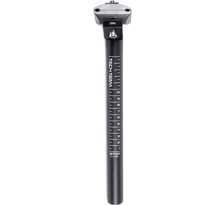 Подседельный штырь TECH TEAM 31,6x300 mm, алюминиевый с креплением, черный JS-609 31.6*300MM NN010135